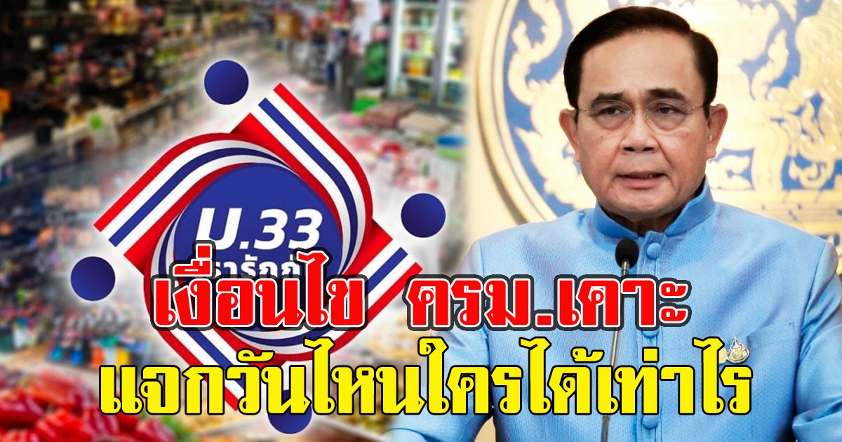 เงื่อนไข ครม.เคาะแล้ว เราชนะ-ม.33เรารักกัน แจกวันไหนใครได้เท่าไร