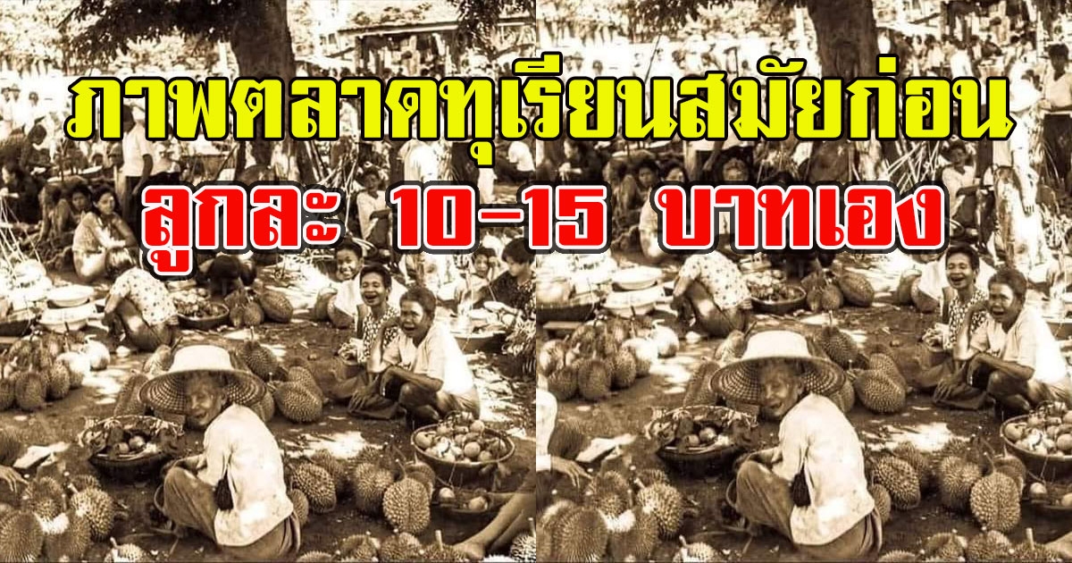 เผยภาพ ตลาดทุเรียนเมืองนนท์ 50 ปีที่แล้ว ลูกละ 10-15