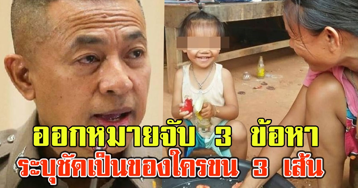 ด่วน เตรียมออกหมายจับ 3ข้อหา คนร้ายคดีน้องชมพู่ ระบุชัดเป็นของใครขน 3 เส้น
