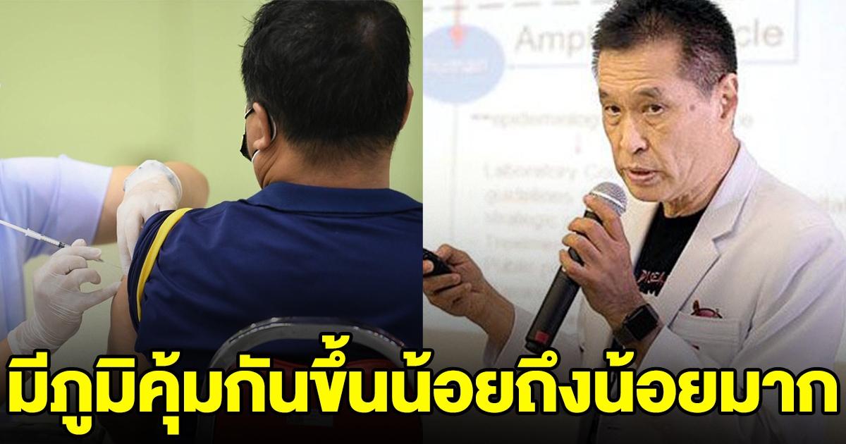 หมอธีระวัฒน์ แจงแล้ว หลังฉีดวัคซีนครบ 2 เข็ม มีภูมิคุ้มกันขึ้นน้อยถึงน้อยมาก