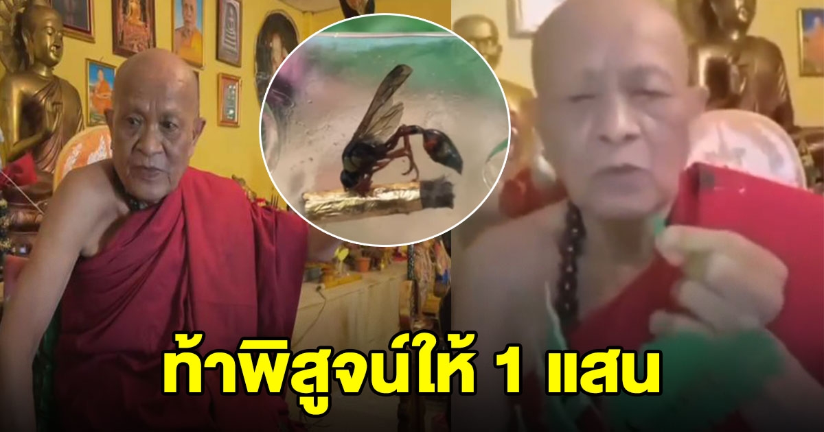 หลวงพ่อเสกใบมะขามเป็นต่อ ท้าพิสูจน์ ให้ 1 แสน มีเหล็กในทุกตัว ลั่น เป็นตำราของ หลวงปู่สุข