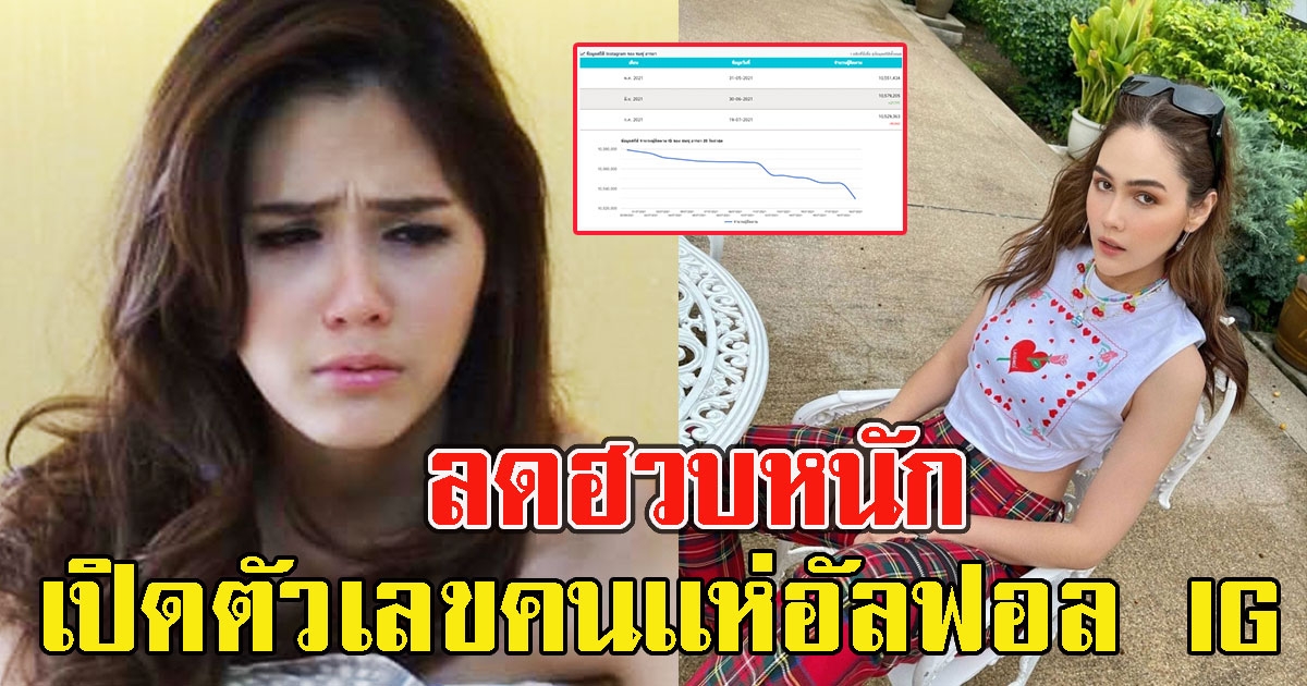 เปิดตัวเลขคนเเห่อัลฟอลIGชมพู่ ลดฮวบดิ่งลงเหว