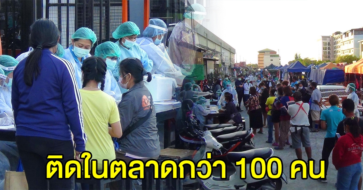 ผวาหนัก ตรวจเชิงรุกตลาดบ่อบัว เจอติด cv-19 กว่า 100 คน ผู้ว่าฯ สั่งปิดทันที