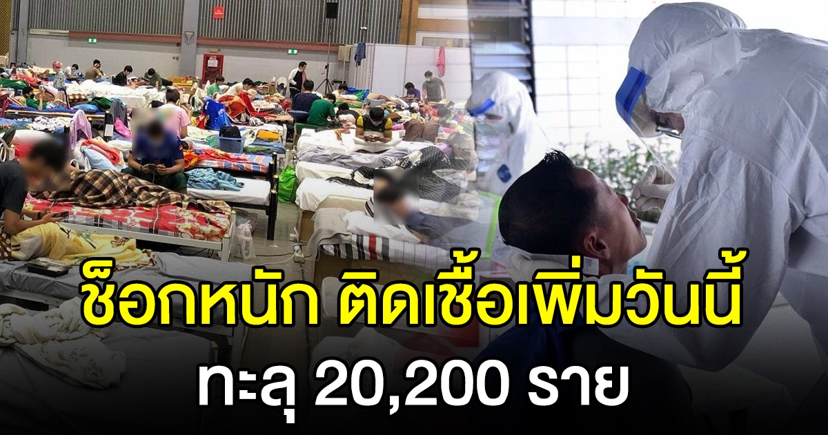 ติด cv-19 เพิ่ม วันนี้ทะลุ 20,200 ราย