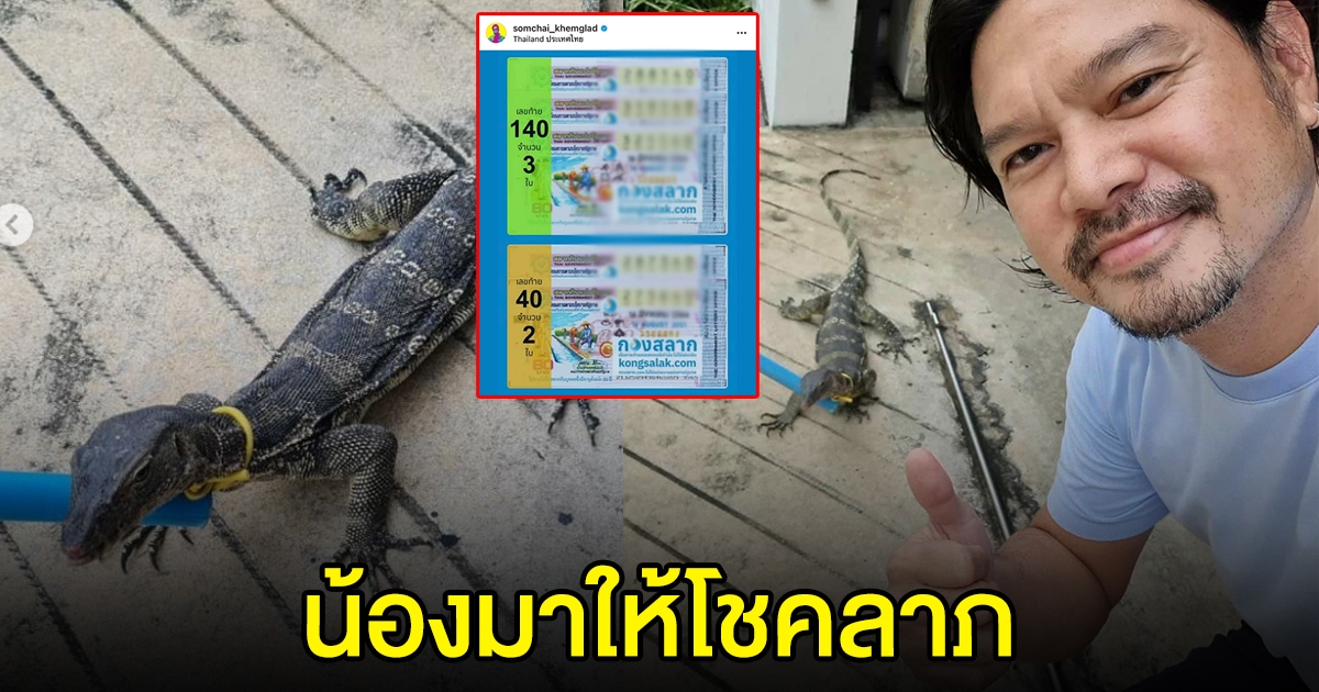 เต๋า สมชาย โชว์ลอตเตอรี่ หลังตัวเงินตัวทองเข้าบ้าน