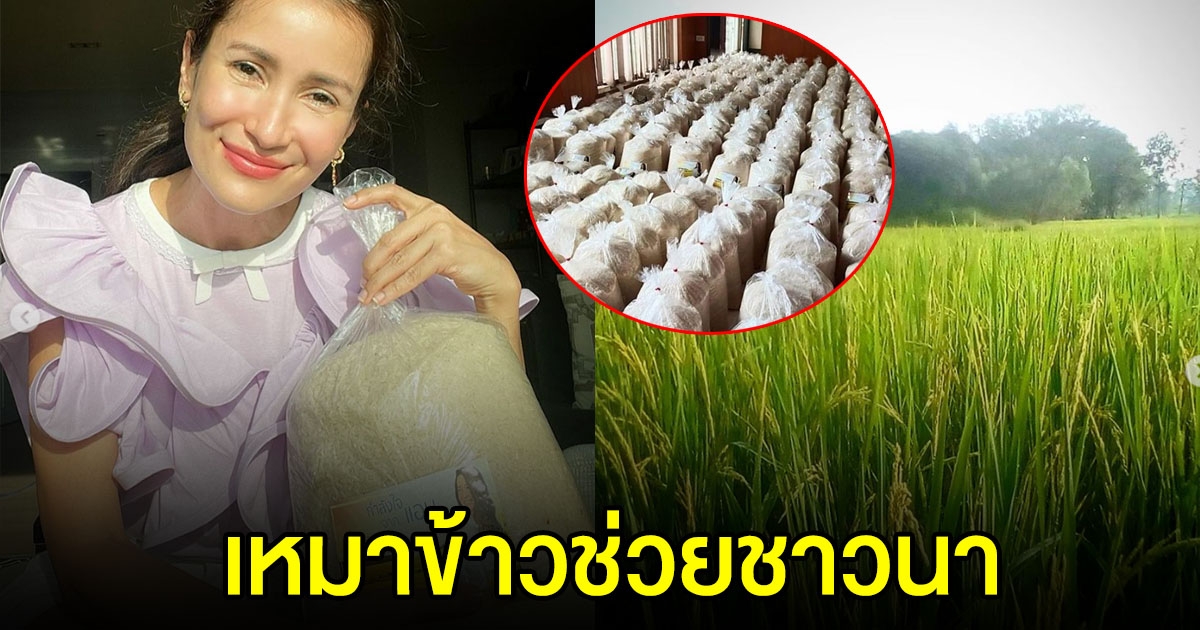 แอน ทองประสม เหมาข้าวสาร 2 ตัน ข่วยเหลือชาวนา