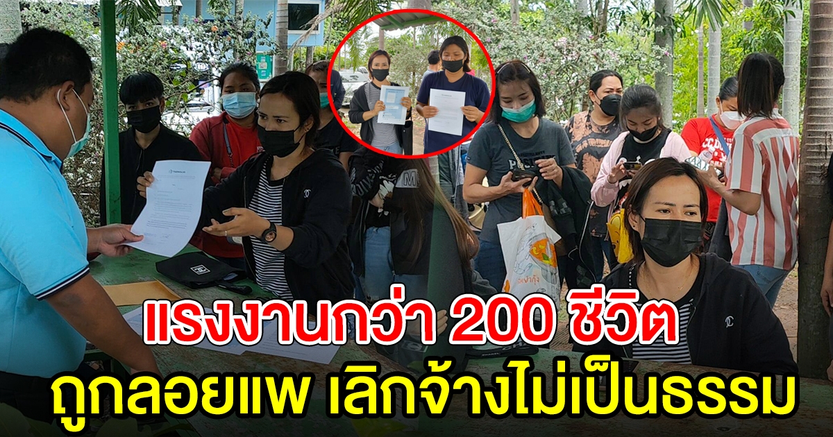 แรงงานกว่า 200 ชีวิต