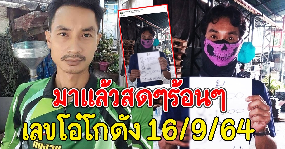 มาแล้ว เลขโอ๋โกดัง 16/9/64