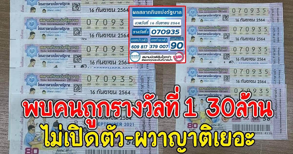 อุดรฯ ปังไม่ไหว พบคนถูกรางวัลที่ 1 30ล้าน