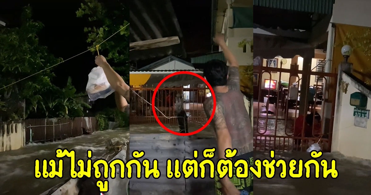 หนุ่มทิ้งความบาดหมาง ช่วยเหลือเพื่อนบ้าน