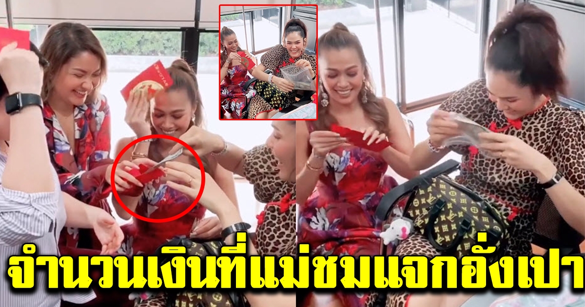 จำนวนเงิน ที่ชมพู่ แจกแต๊ะเอีย ให้เพื่อนๆ