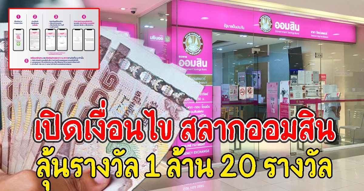 เงื่อนไข สลากออมสิน