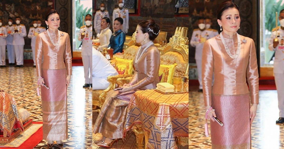 เผยความหมายฉลองพระองค์ พระราชินี ในชุดผ้าไหมยกดอกลำพูน
