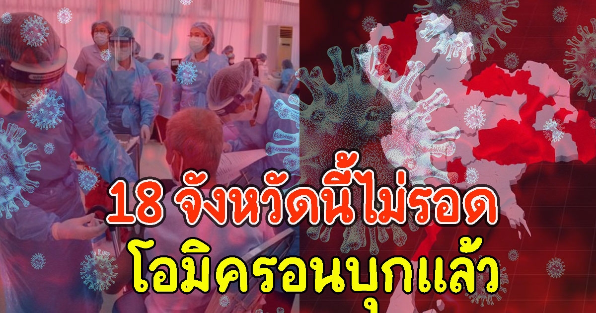 เช็กด่วน โอมิครอนบุกแล้ว 18 จังหวัดนี้