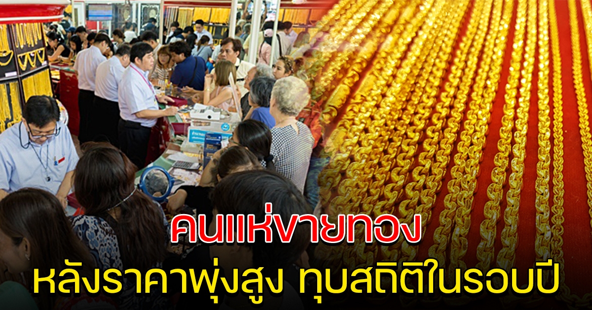 ราคาทองพุ่งสูง ทุบสถิติในรอบปี