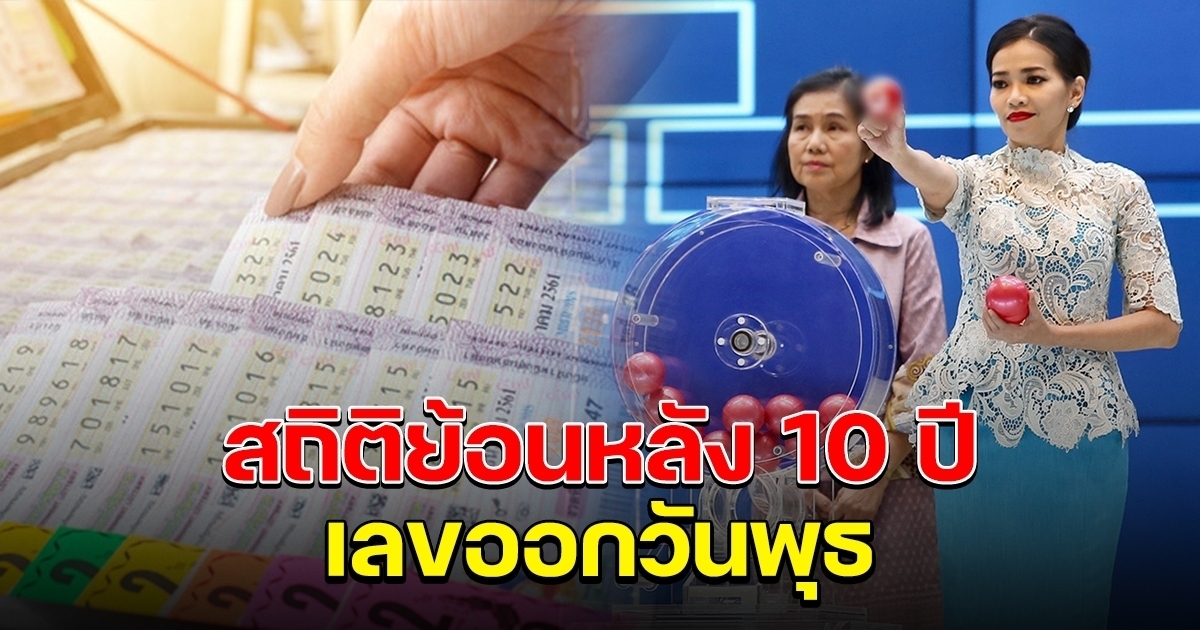 มาแล้ว สถิติเลขออกวันพุธ ย้อนหลัง 10 ปี มีเลขออกซ้ำด้วย