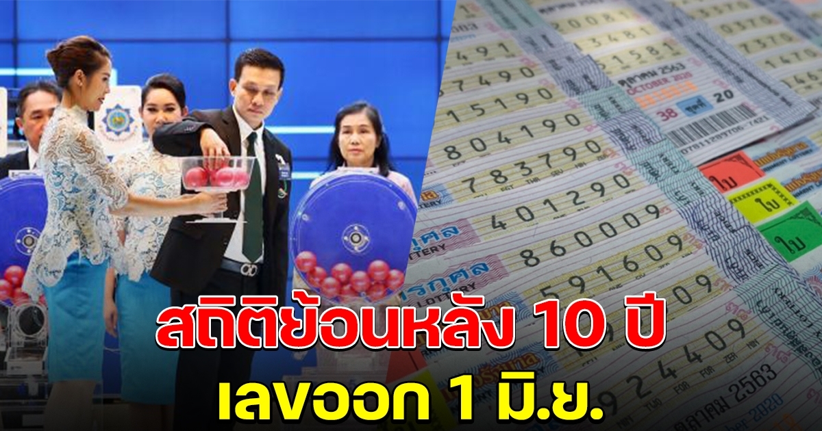 ดูเลย สถิติเลขออกวันที่ 1 มิ.ย. ย้อนหลัง