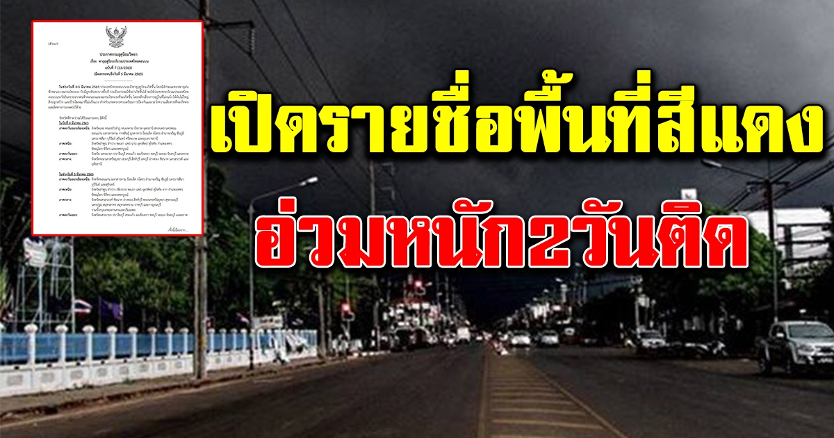 กรมอุตุฯ เตือนภัยล่าสุด พายุฤดูร้อนกระหน่ำ เปิดรายชื่อพื้นที่สีแดงอ่วมหนักสองวันติด