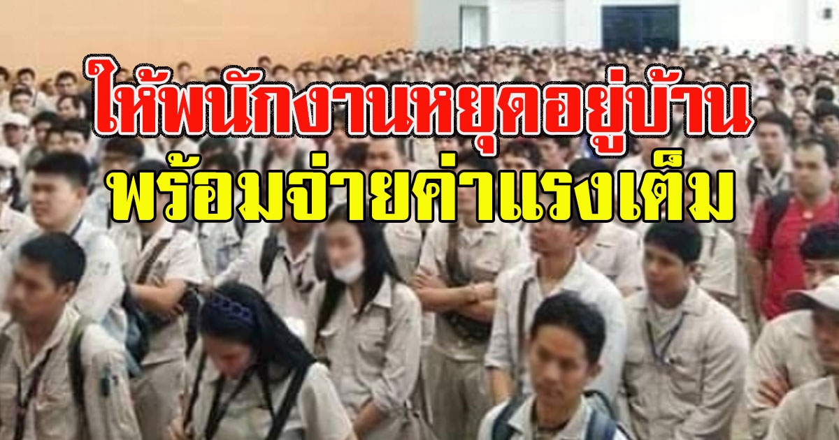 บริษัท ออโต้อัลลายแอนซ์ ประกาศให้พนักงานหยุดงาน พร้อมจ่ายค่าแรงเต็ม