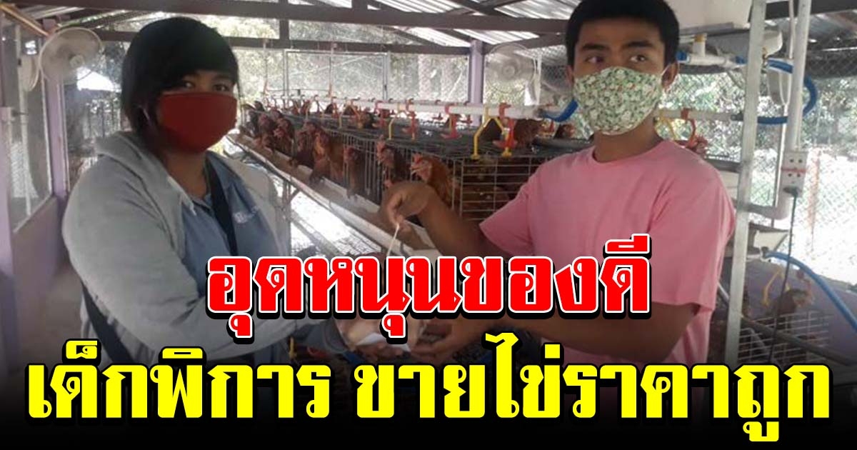 เด็กพิการหูหนวก ขายไข่ราคาถูก เก็บเงินเป็นทุนอาหารกลางวัน