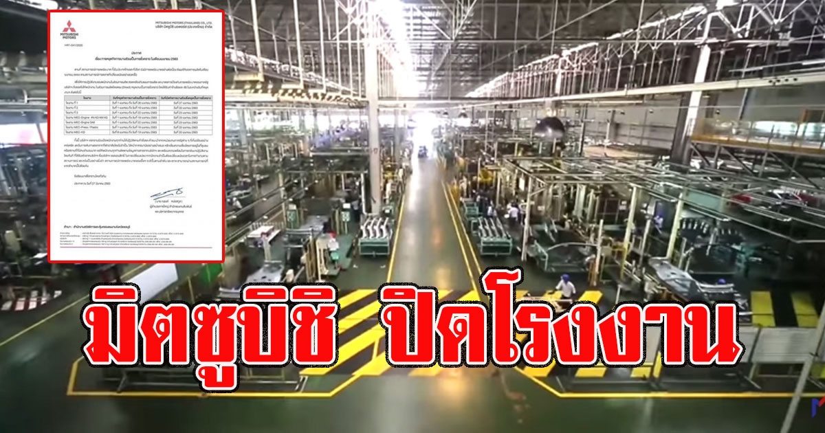 มิตซูบิชิ ปิดโรงงาน เซ่นพิษcovid19  ลดเงินเดือนพนักงาน 15 เปอร์เซ็นต์