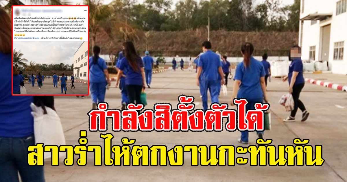 กำลังสิตั้งตัวได้ สาวโรงงาน ขาอ่อนหมดแรงตกงานกะทันหัน เงิน 5000 ชาตินี้คือสิบ่ได่