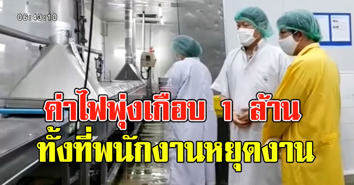 เจ้าของโรงงานเดือด ร้องเรียนค่าไฟพุ่งเกือบ 1 ล้าน ทั้งที่พนักงานหยุดงาน