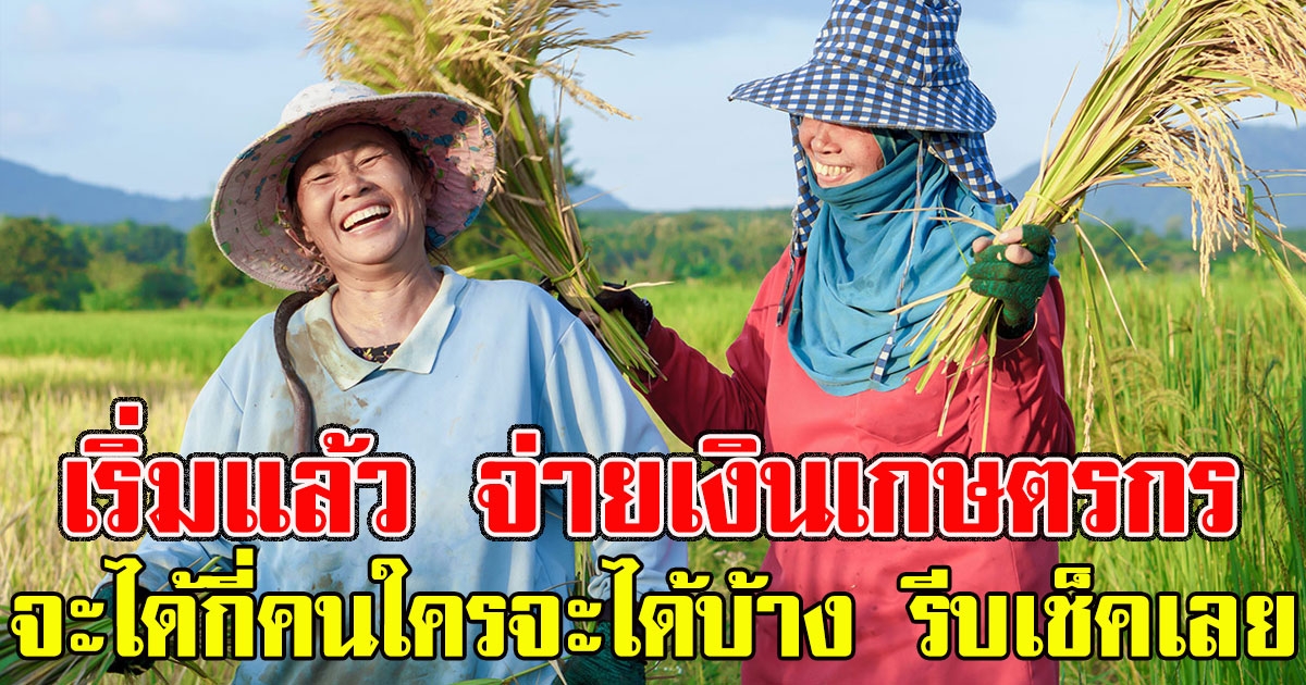 เริ่มแล้ว จ่ายเงินเกษตรกร พรุ่งนี้ จะได้กี่คนใครจะได้บ้าง รีบเช็คเลย