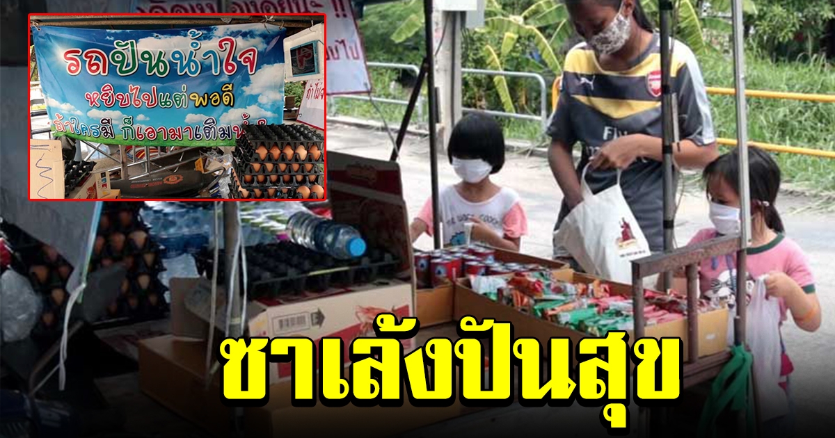 ซาเล้งปันสุข นำเงิน 5000 ซื้อของใส่รถ ช่วยเหลือชาวบ้าน