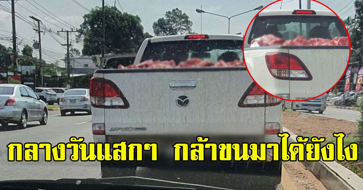 ขับรถตามหลังกระบะมาติดๆ