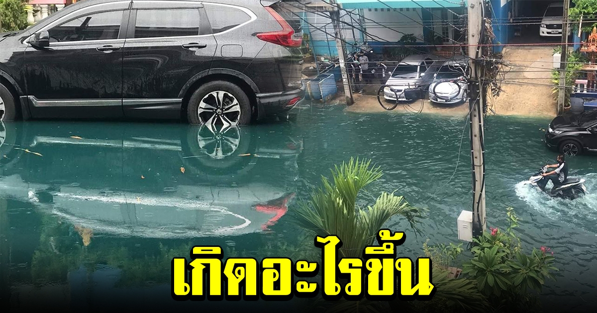 ฮือฮา น้ำท่วมเป็นสีมรกต