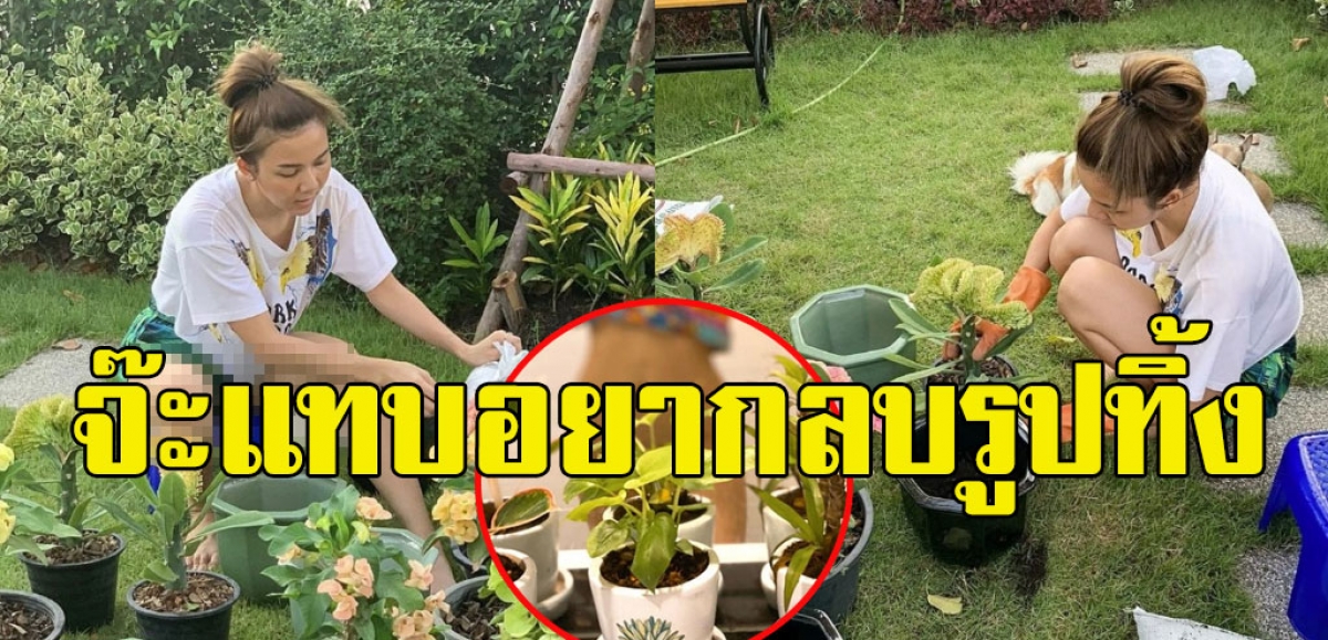 จ๊ะ อาร์สยาม แทบอยากลบรูปทิ้ง หลังโพสต์ภาพปลูกต้นไม้ แต่แฟนๆแห่ซูม
