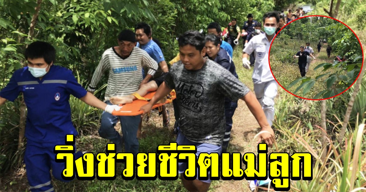 นาทีชีวิต กู้ภัย พยาบาลวิ่งลุยป่า ช่วยแม่ลูกจมน้ำ ปั๊มหัวใจจนชีพจรเต้น