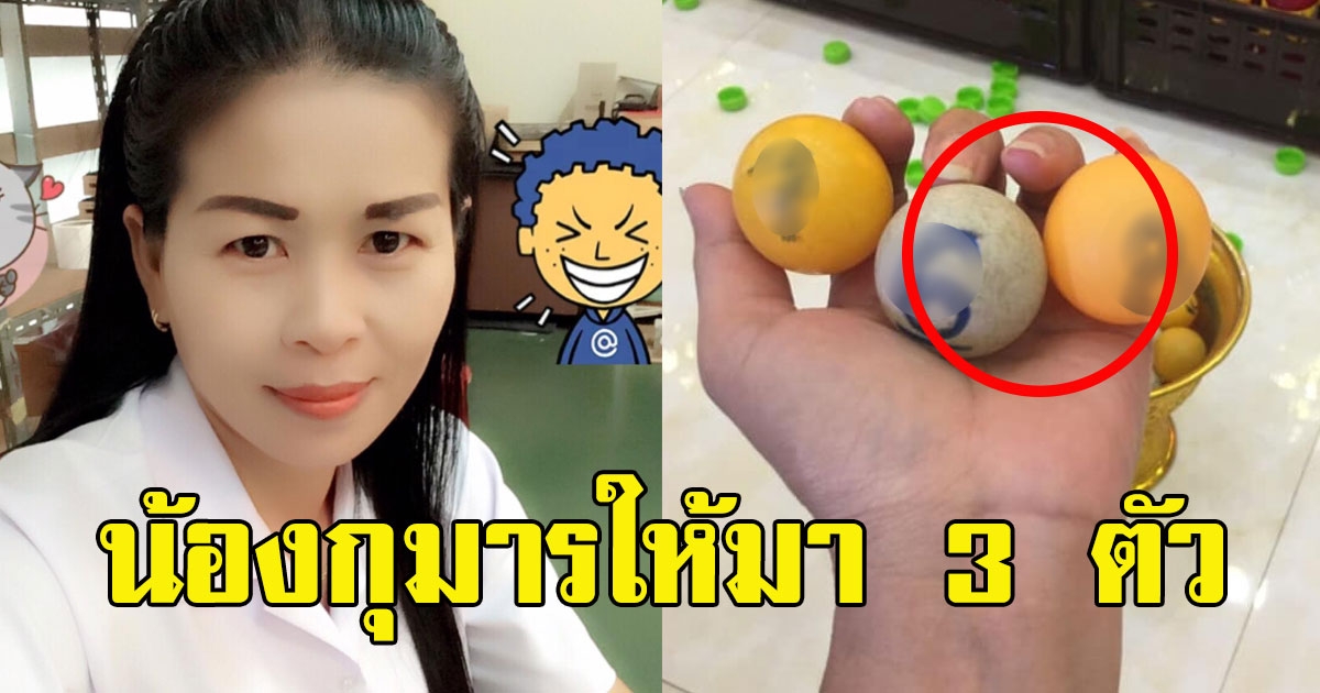 สาวโพสต์ ขอเลขน้องกุมาร ได้มา 3 ตัว