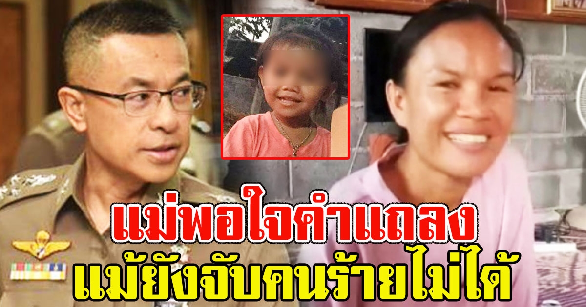 พ่อแม่น้องชมพู่ พอใจคำแถลง ผบ.ตร. แม้ยังจับคนร้ายไม่ได้