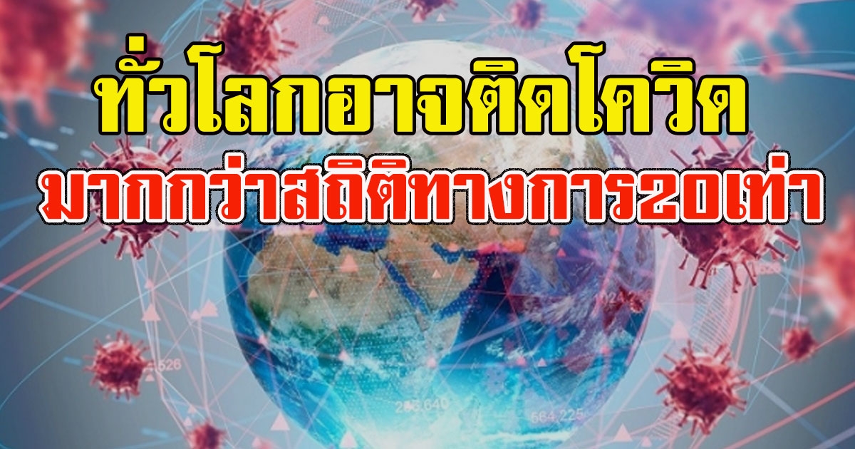 WHOชี้ทั่วโลกอาจติดโควิด มากกว่าสถิติทางการ20เท่า