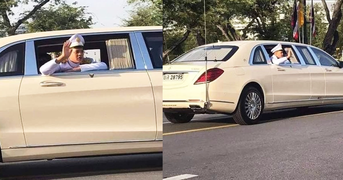 เจ้าฟ้าทีปังกรฯ ทรงโบกพระหัตถ์ให้กับพสกนิกรที่มารอรับเสด็จ