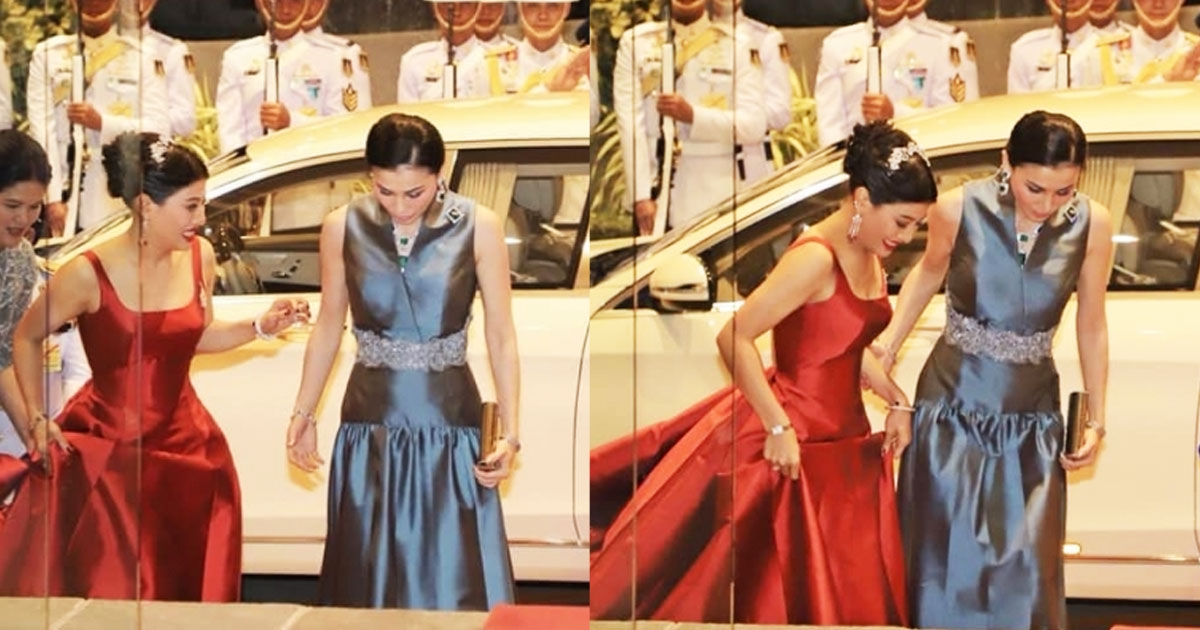 ชื่นหัวใจยิ่ง วินาที สมเด็จพระราชินี ทรงจับพระกรพยุง พระองค์หญิง