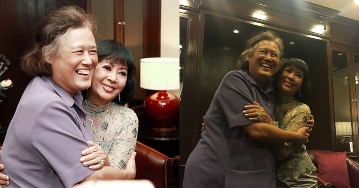 กรมสมเด็จพระเทพฯ ทรงสวมกอดท่านผู้หญิงสามัญชน อย่างไม่ถือพระองค์