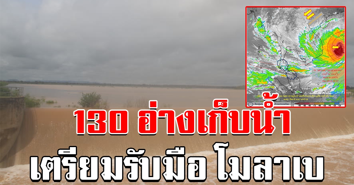 เตือนเฝ้าระวัง 130 อ่างเก็บน้ำทั่วประเทศ