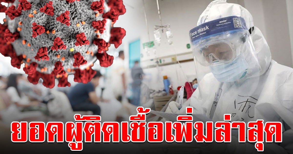 ไทยพบผู้ติดเชื้อโควิดเพิ่มอีก เผยยอดล่าสุดวันนี้