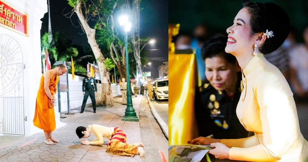 เจ้าคุณพระสินีนาฏ ถวายผ้าไตร วัดชนะสงคราม ร่วมถ่ายรูปกับปชช.อย่างเป็นกันเอง