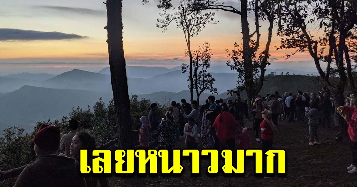 เลยหนาวมาก คนแห่เที่ยวภูเรือ อุณหภูมิลดลง เหลือ 11 องศา