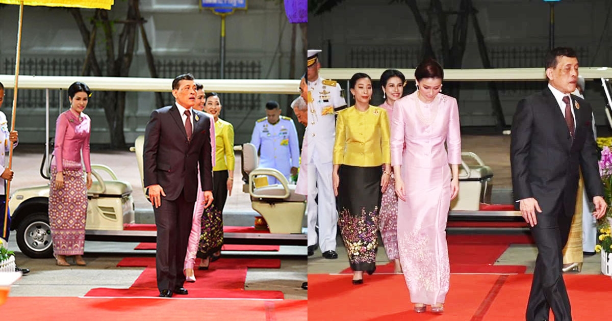 ในหลวง พระราชินี เสด็จฯ พิธีสวดเจริญมหามงคล พร้อมด้วย เจ้าคุณพระสินีนาฏ