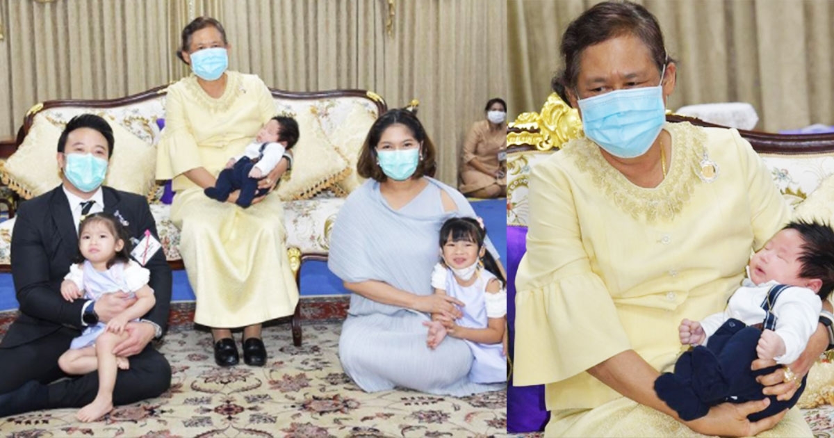 มิค-เบนซ์ ปลื้มปีติ กรมสมเด็จพระเทพฯ ทรงขริบผมไฟให้ น้องเปรม