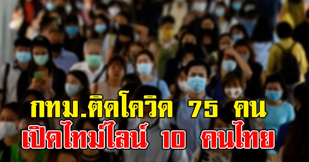 กทม.ติด75 คน เปิดไทม์ไลน์ 10 คน ไทย เมียนมา จีน ไปไหนมาบ้าง