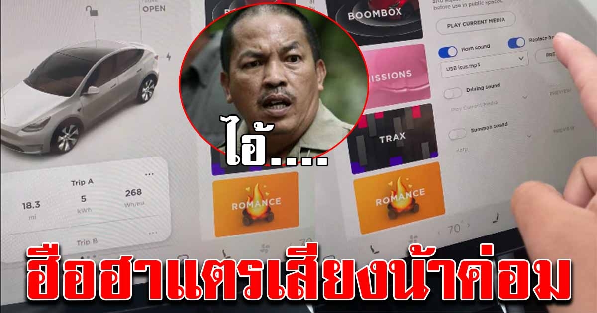 สุดฮือฮา หนุ่มเปลี่ยนเสียงแตรรถหรู เป็นเสียง น้าค่อม