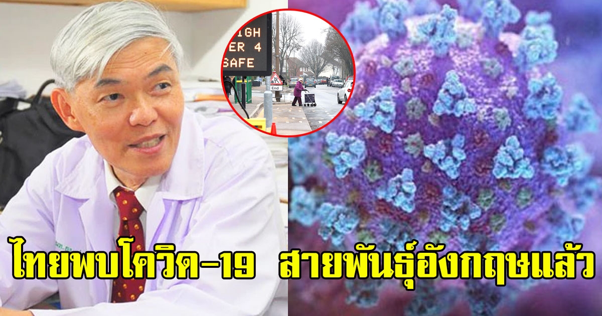 หมอยง เผยประเทศไทยพบ สายพันธุ์อังกฤษแล้ว