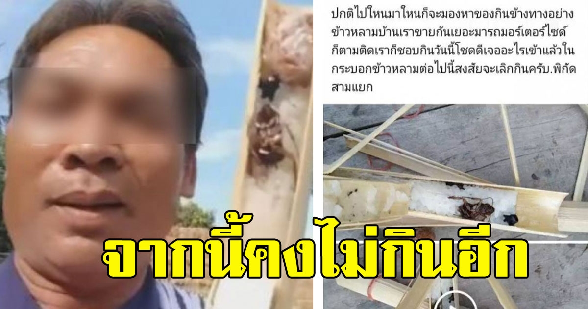 หนุ่มกินข้าวหลาม ของโปรด