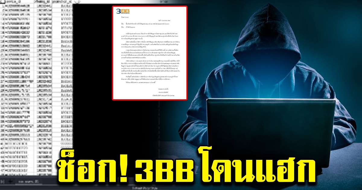 บริษัท 3BB แถลงแล้ว หลังโดนแฮก ข้อมูลลูกค้า เรียก 15 ล้าน